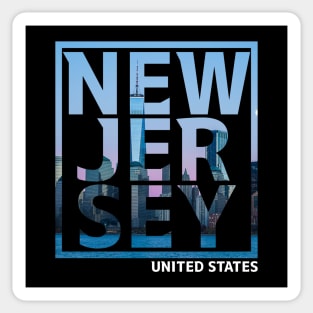 New Jersey Typography Sticker